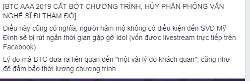 1001 "drama" trước thềm AAA 2019: BTC hủy phỏng vấn thảm đỏ, giá vé giảm như Black Friday ảnh 1