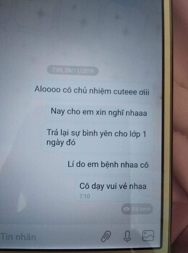 Làm đơn nghỉ học thời 4.0: Mở lời ngọt ngào qua tin nhắn điện thoại là được cô giáo chấp thuận ảnh 1