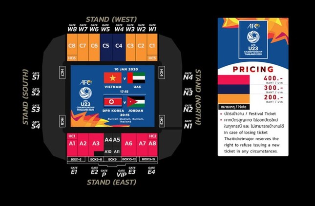 Vé xem U23 Việt Nam đấu UAE ở AFC Cup 2020 cao nhất hơn 300.000 đồng ảnh 1