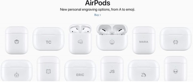 Apple cho người dùng khắc emoji lên hộp sạc tai nghe AirPods ảnh 1