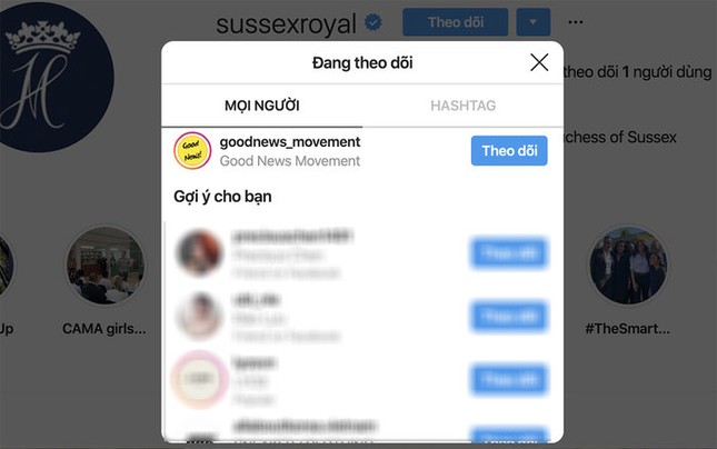 Instagram có đến 10 triệu fan, Hoàng tử Harry và vợ Meghan chỉ theo dõi đúng 1 người ảnh 2