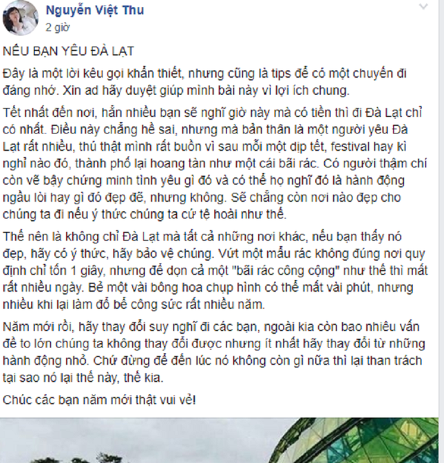 Lời "kêu cứu" của của dân mạng: "Nếu yêu Đà Lạt thì đừng biến nơi này thành bãi rác công cộng" ảnh 1