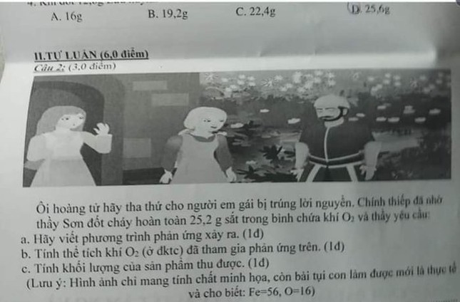 "Chất" như giáo viên dạy Hóa, ra đề bắt "trend": "Hoàng tử hãy tha cho người em gái trúng lời nguyền…" ảnh 1