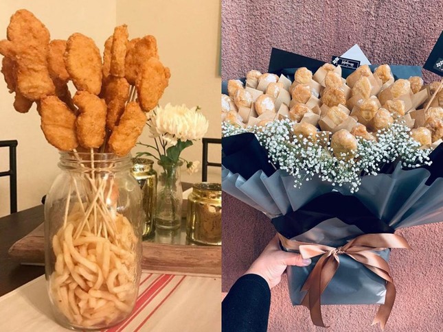 Sườn nướng và những bó hoa độc đáo làm từ đồ ăn cho dịp Valentine ảnh 2