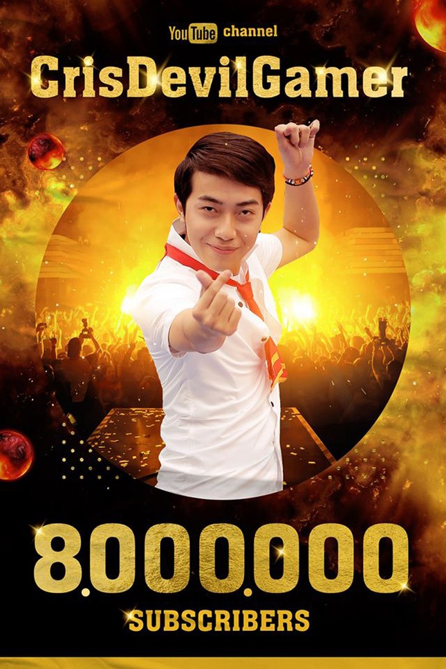 Cris Phan đạt 8 triệu sub trên YouTube, trở thành kênh game có lượng người theo dõi lớn nhất Việt Nam ảnh 1