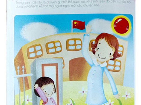 Sách dành cho trẻ em chuẩn bị vào lớp 1 có in cờ Trung Quốc