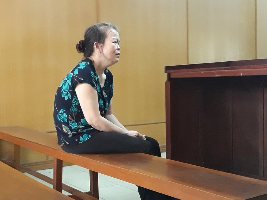 Bị cáo Trịnh Thị Vẽ tại tòa ngày 26/2.
