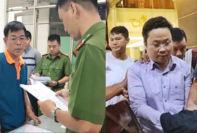 Cựu Phó Chánh án Nguyễn Hải Nam (trái) và cựu giảng viên Lâm Hoàng Tùng vừa bị VKS truy tố. Ảnh: B.H