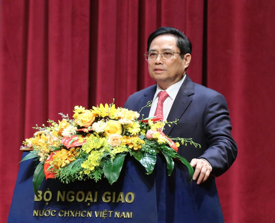 Thủ tướng Phạm Minh Chính phát biểu tại hội nghị. (Ảnh: Như Ý)