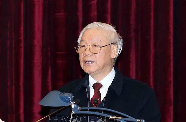 Tổng Bí thư, Chủ tịch nước Nguyễn Phú Trọng phát biểu tại Hội nghị (ảnh TTXVN)