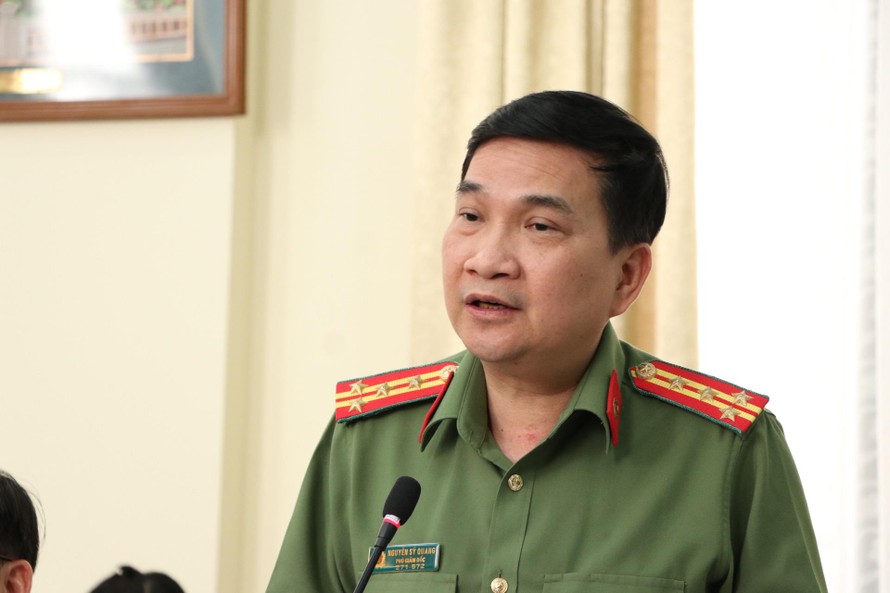 Đại tá Nguyễn Sỹ Quang, Phó Giám đốc Công an TPHCM ứng cử đại biểu Quốc hội khoá XV. Ảnh Văn Minh