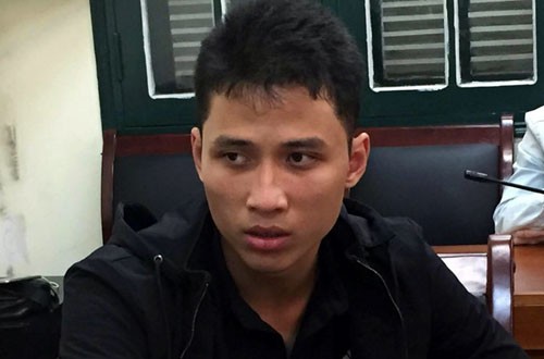 Bị can Phạm Thanh Tùng khi bị bắt