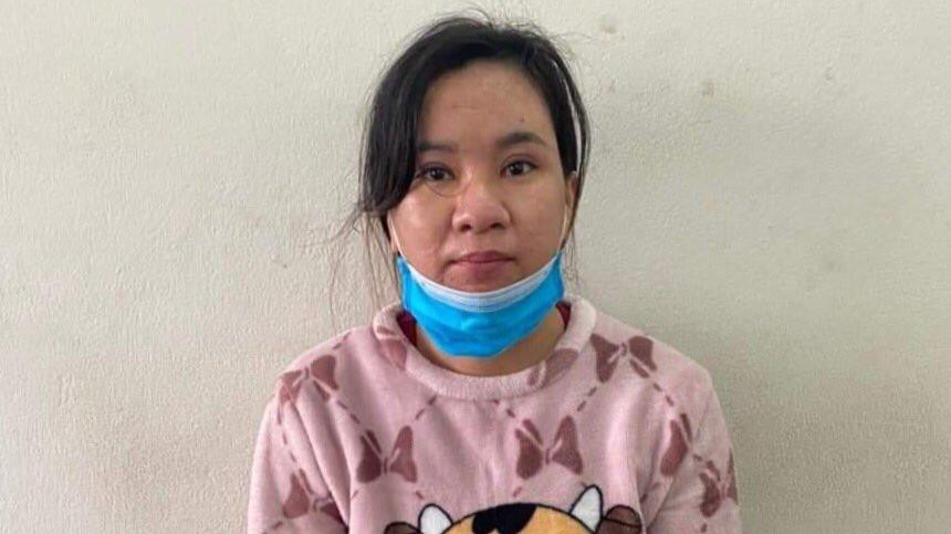 Đối tượng truy nã Phạm Thị Luyến bị lực lượng công an tỉnh Cao Bằng phát hiện, bắt giữ khi vừa từ Trung Quốc trở về -Ảnh: PV