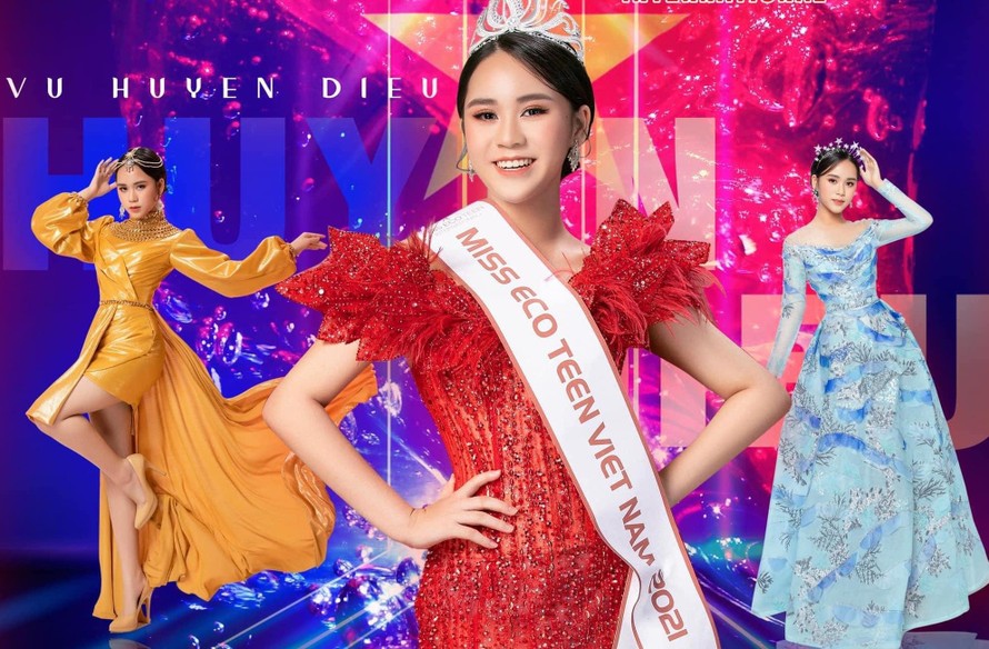 Đại diện Việt Nam 14 tuổi Vũ Huyền Diệu đăng quang Miss Eco Teen International