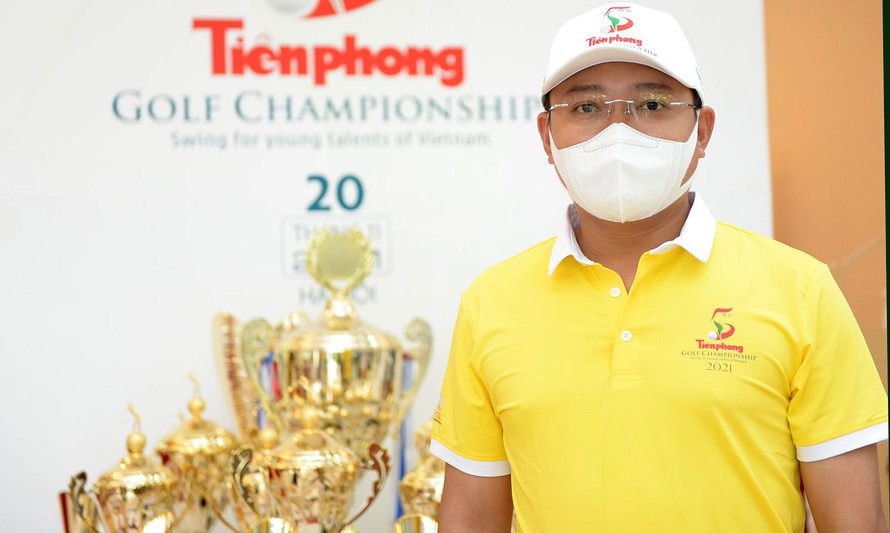 Gương mặt trẻ Việt Nam tiêu biểu năm 2020 Nguyễn Trung Đức tham gia giải Tiền Phong Golf Championship. Ảnh: Dương Triều