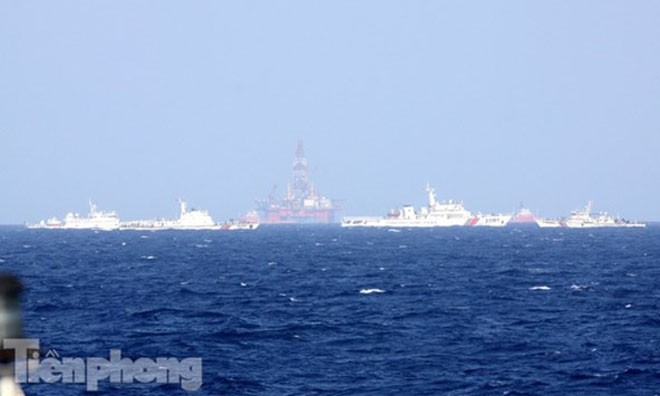 Trung Quốc đặt giàn khoan Hải Dương 981 trái phép trên vùng biển của Việt Nam. Ảnh: Nguyễn Huy