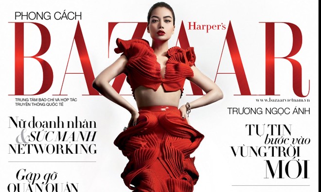 Trương Ngọc Ánh lộng lẫy và quyền lực trên trang bìa của tạp chí Harper’s Bazaar.