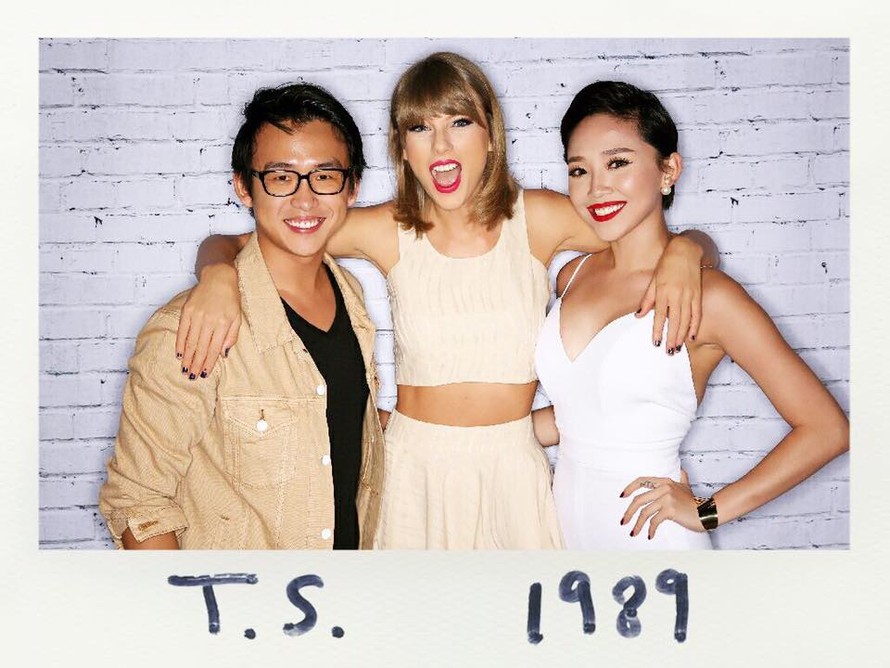 Tóc Tiên khoe ảnh chụp cùng Taylor Swift trên trang cá nhân.