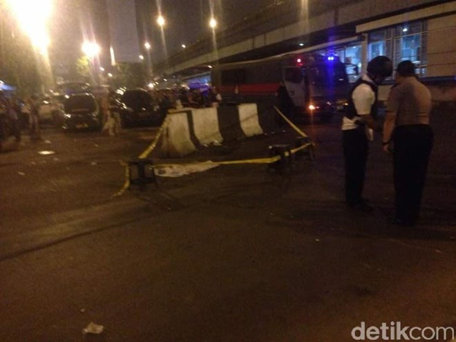 Khu vực bến xe buýt xảy ra vụ nổ. (Nguồn: báo Detik (Indonesia)