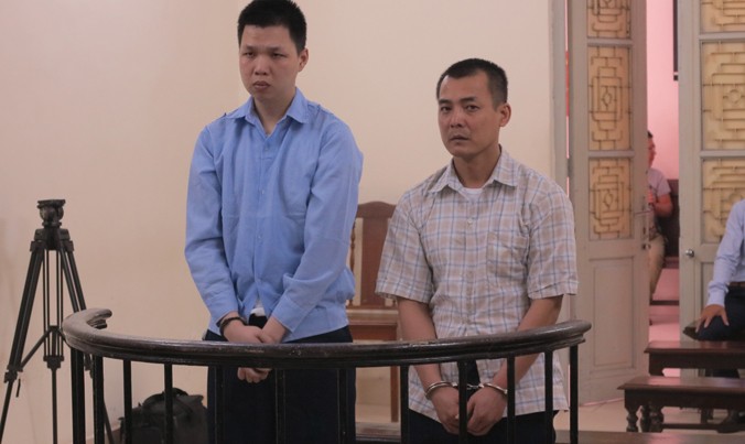 Nguyễn Phương Nam và Trần Nhựt Nhân tại tòa.