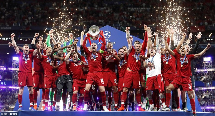 Liverpool lần thứ 6 vô địch Champions League/Cup C1 thứ sáu (1977, 1978, 1981, 1984, 2005, 2019).