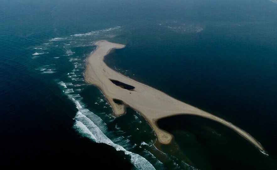 Cồn cát được hình thành trên biển Cửa Đại, Quảng Nam