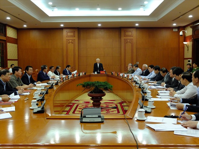 Tổng Bí thư, Chủ tịch nước Nguyễn Phú Trọng chủ trì cuộc họp Thường trực Ban Chỉ đạo T.Ư về phòng, chống tham nhũng