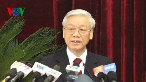 Tổng Bí thư Nguyễn Phú Trọng chủ trì và phát biểu khai mạc Hội nghị.
