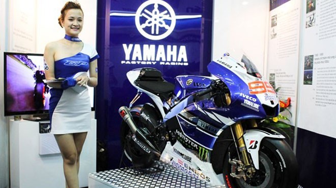 Yamaha YZR-M1 xuất hiện ở Hà Nội năm 2013. Ảnh: Autocarvietnam. 