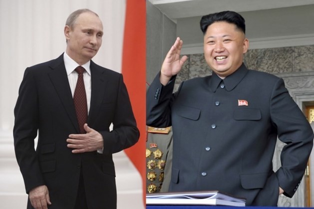 Tổng thống Nga Vladimir Putin và Chủ tịch Triều Tiên Kim Jong Un