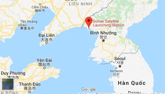 Vị trí bãi thử tên lửa Sohae của Triều Tiên. Ảnh: AFP