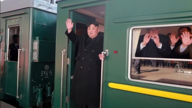 Cũng giống chuyến thăm Việt Nam, lần này nhà lãnh đạo Kim Jong-un sẽ đi bằng tàu hỏa tới Nga dự họp thượng đỉnh với Tổng thống Nga Vladimir Putin.