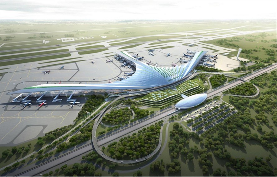 Mô hình thiết kế sân bay Long Thành trong tương lai.