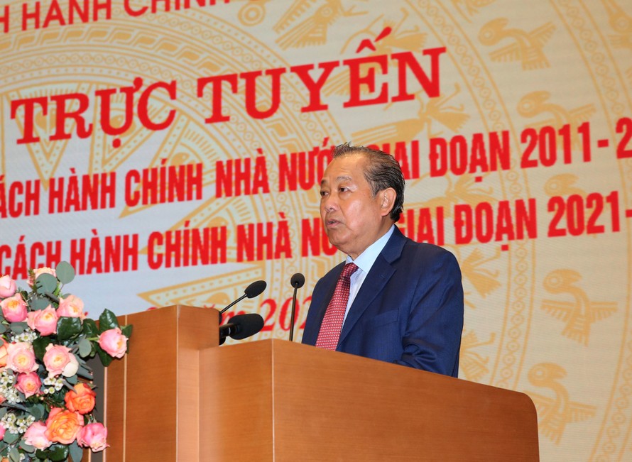 Phó Thủ tướng Thường trực Chính phủ Trương Hoà Bình phát biểu khai mạc Hội nghị. Ảnh: VGP 