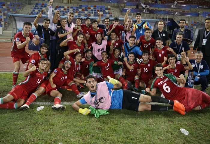 Niềm vui của các cầu thủ U19 Iran.