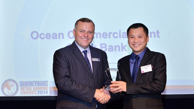 OceanBank nhận giải thưởng Sáng kiến Ngân hàng Điện tử Tốt nhất Việt Nam 2014