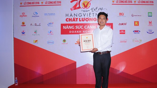 Vedan đạt Chứng nhận Hàng Việt Nam chất lượng cao năm 2016