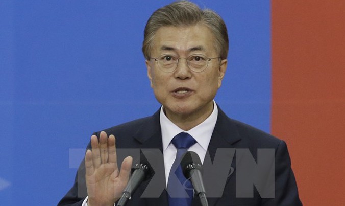 Tổng thống Hàn Quốc Moon Jae-in. Ảnh: AFP/TTXVN.