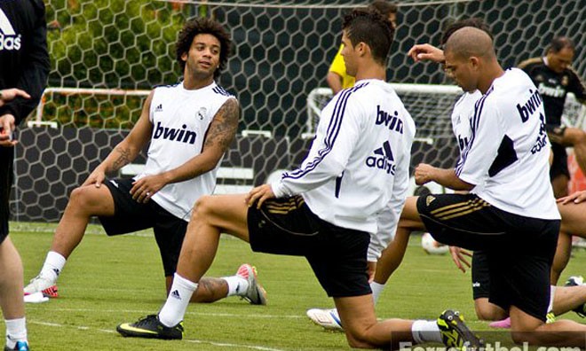 Ronaldo và Marcelo đã trở lại tập luyện sau thời gian dưỡng thương. 