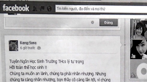 Nữ sinh bị đuổi học vì xúc phạm thầy cô trên Facebook