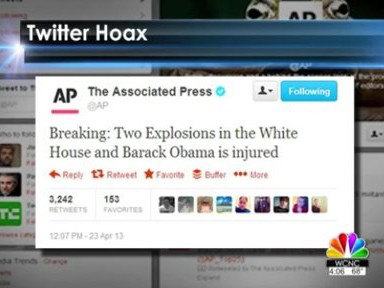 Tài khoản Twitter của hãng tin AP bị tin tặc tấn công.