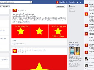 Giới trẻ 'Nhuộm đỏ Facebook bằng cờ Việt Nam'