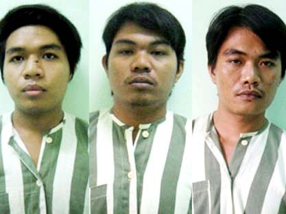 Ba đối tượng Sang, Giàu và Danh đang bị tạm giam tại Cơ quan Công an thị xã Dĩ An