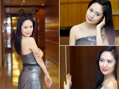 Thanh Thúy khoe vai trần nuột nà