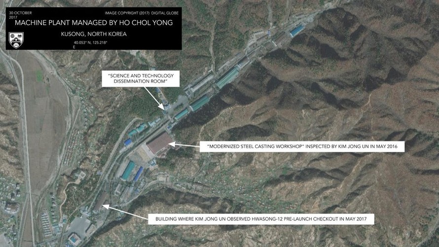 Tên lửa Pukguksong-2 của Triều Tiên được cho là được phóng đi từ địa điểm này. (Ảnh: NYT)