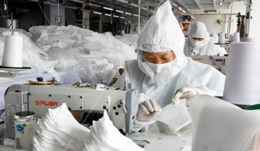 Đầu tháng 3, mỗi ngày Trung Quốc sản xuất được 116 triệu chiếc khẩu trang. (Ảnh: Xinhua)