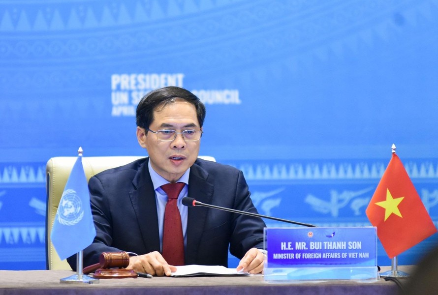 Bộ trưởng Bùi Thanh Sơn chủ trì phiên thảo luận. (Ảnh: Mofa)