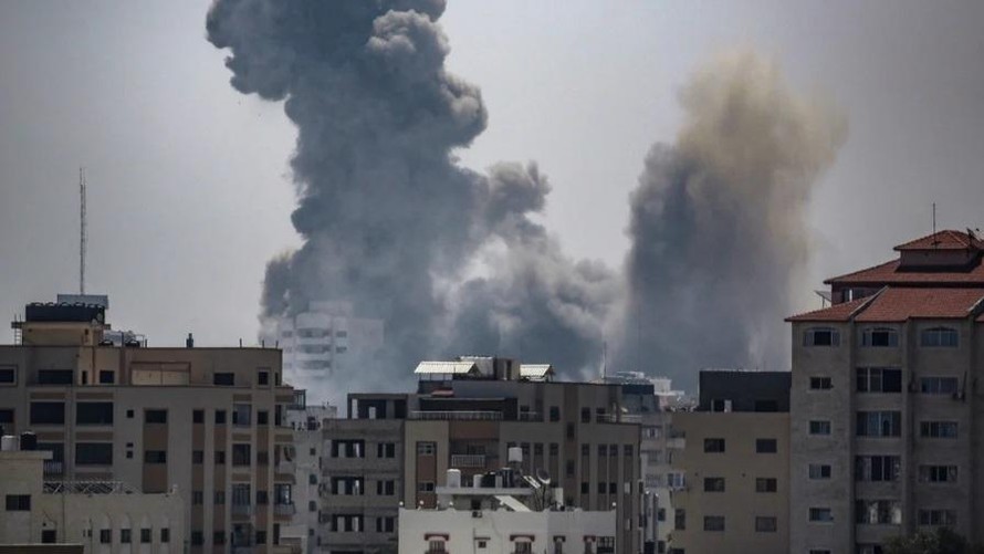 Đợt không kích của Israel ngày 16/5 khiến 13 người Palestine thiệt mạng và 40 người bị thương. (Ảnh: EPA)