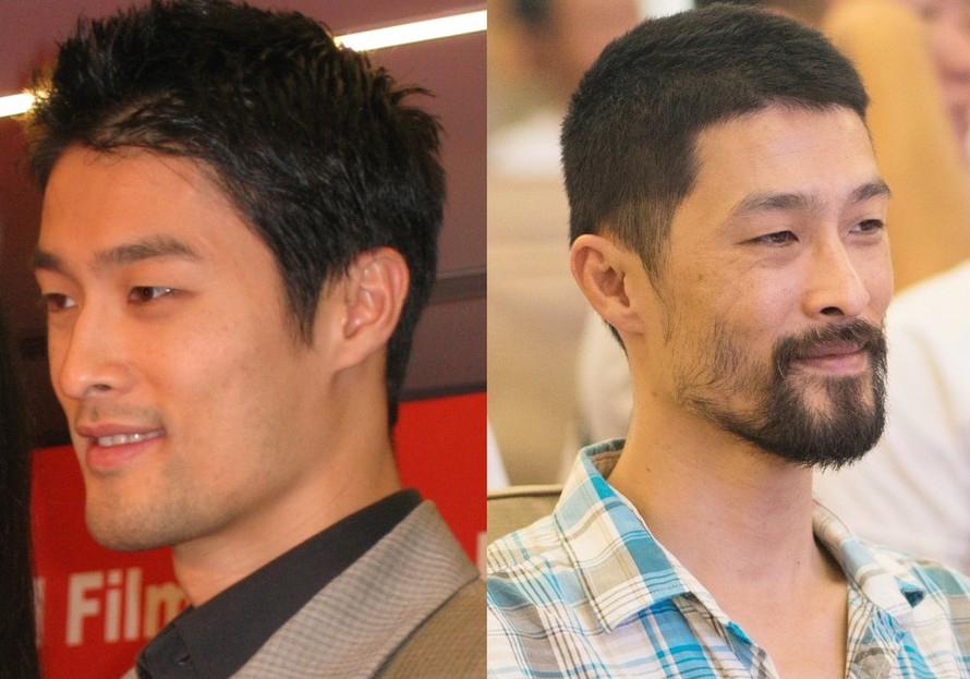 Johnny Trí Nguyễn xuống sắc không phanh ở tuổi 44 (ảnh bên phải). Ảnh: Tổng hợp internet.