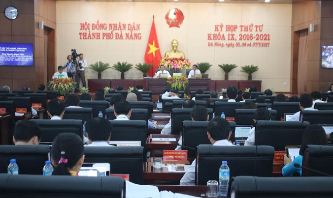 Quang cảnh kỳ họp thứ 4 HĐND TP Đà Nẵng khóa IX nhiệm kỳ 2016 - 2020.